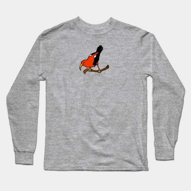 Hawaiian I'iwi bird Long Sleeve T-Shirt by William Gilliam